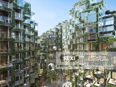 Stainless Steel Balcony Planter And Railing System